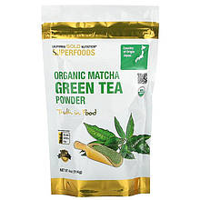 Зелений чай Матча California GOLD Nutrition, Superfoods "Matcha Green Tea Powder" у порошку (114 г)