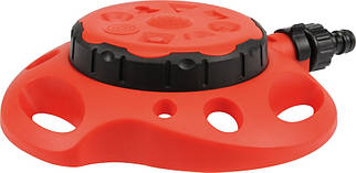 Зрошувач обертовий 8-режимний YATO на підставці, до шланга 1/2", ABS-пластик YATO (Польща)