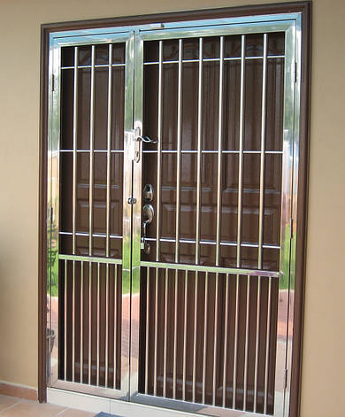 Решітка на двері з нержавіючої сталі No2, фото 2