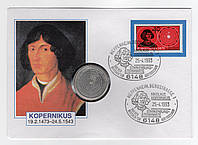 Презентаційний випуск. Німеччина 5 марок, 1973 500-та річниця - Народження Миколи Коперника (срібло)