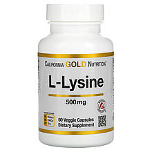 L-Лизин California GOLD Nutrition "L-Lysine" 500 мг (60 таблеток)