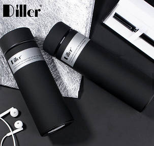 Качественный термос Diller 500 мл с защитным резиновым покрытием, фото 2