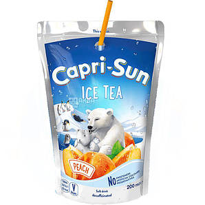 Сік Capri-Sun Ice Tea Peach Холодний чай зі смаком персика, 200 мл, 40шт/ящ