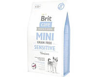 Сухой корм для собак миниатюрных пород Brit Care GF (Grain Free) Mini Sensitive с олениной 2 кг