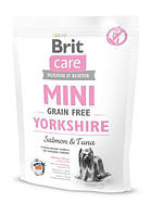 Сухой корм для собак породы йоркширский терьер Brit Care GF (Grain Free) Mini Yorkshire с лососем 400г