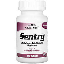 Мультивітаміни та мінерали для жінок 21st Century "Sentry Women" (120 таблеток)