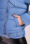 Куртка женская голубая демисезонная код П430, фото 5
