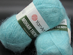 Пряжа Mohair Trendy Yarnart-142 світла бірюза