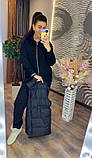 Жіночий теплий спортивний костюм-трійка з жилетом на блискавці, фото 4