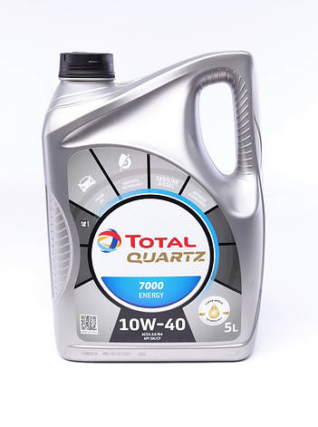 Масло моторне Total 10W40 Quartz 7000 Energy (5L) (MB229.1 / VW505.00) (169153 / 201537 / 201537 / 20153737), фото 2