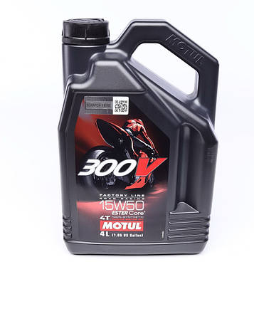 Масло моторного Motul 15W50 300V 4T Factory Line Roading SAE (4L) (104129), фото 2