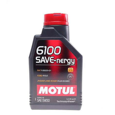 Масло моторного Motul 5W30 SAVE-nergy 6100 (1L) (WS M2C 913D / STJLR.03.5003 / 9.5535-G1), фото 2
