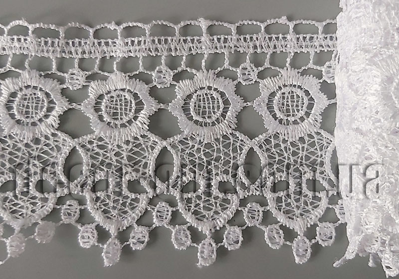 Мереживо біле 7,5 см/10 ярд арт.С