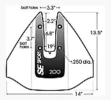 Гидрокрыло для човнової мотора SE sport 60 -200 л. с., фото 5