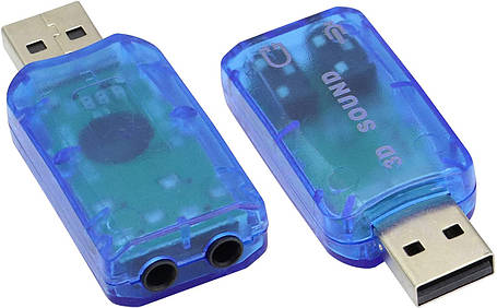 Внешняя USB звуковая карта 3D Sound card 5.1 (случайный цвет) (24102), фото 1