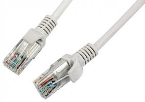 Патчкорд, звита пара для інтернету LAN 5 м 13525-8 сірий