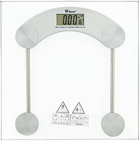 Ваги підлогові скляні Domotec MS-2005D (квадратні) на 180 кг з термометром (2152)