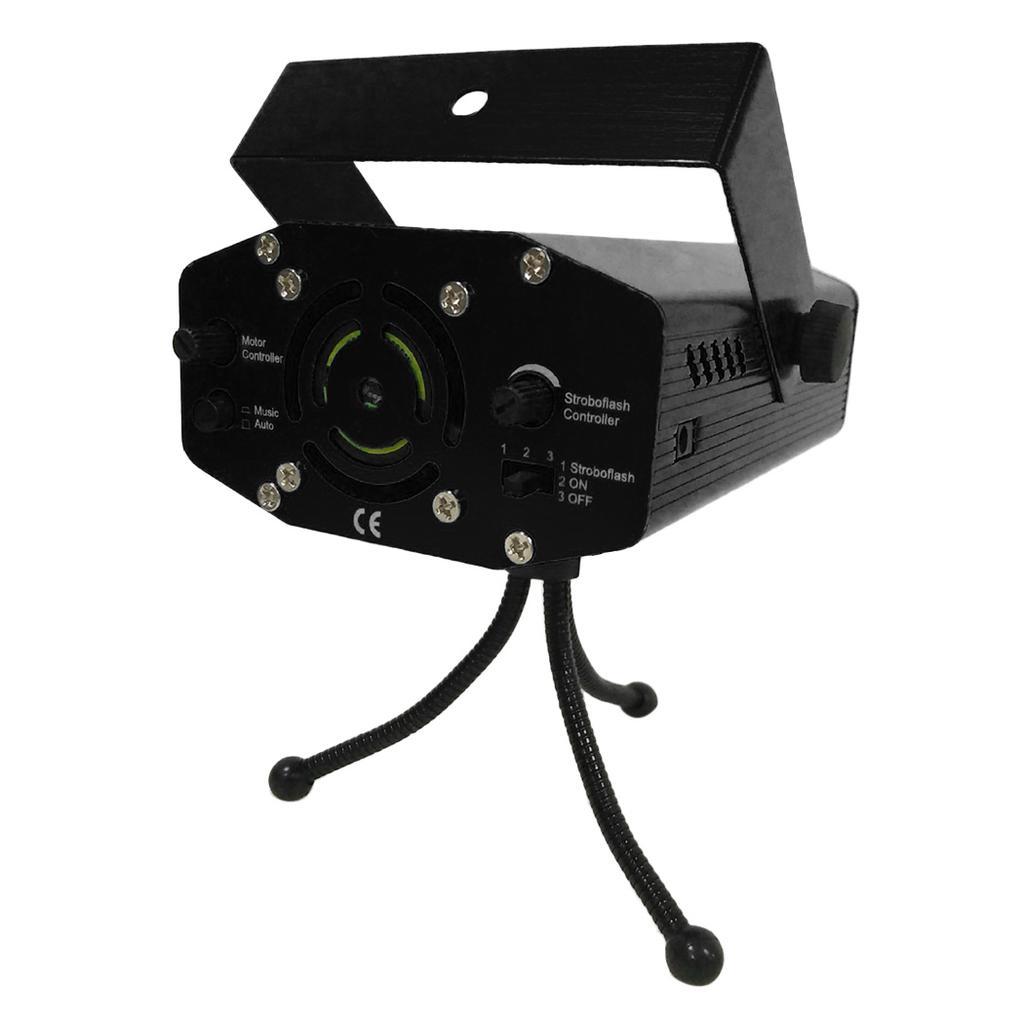 Лазерный проектор, стробоскоп, диско лазер UKC HJ08 4 в 1 c триногой Black (4053) - фото 5 - id-p1598429229