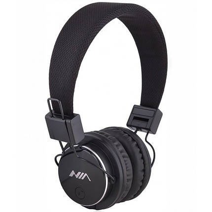 Беспроводные Bluetooth наушники c функцией плеера и FM NIA Q8-851S Black (13648), фото 1