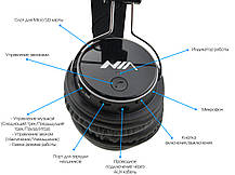 Беспроводные Bluetooth наушники c функцией плеера и FM NIA Q8-851S Black (13648), фото 5