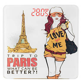 Весы напольные стеклянные (квадратные) на 180 кг YZ-1604 Париж (9859)