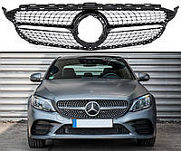 Радиаторная решетка Diamond Grille с диамантами W205 для Mercedes C200 C250 C300 C350 Black