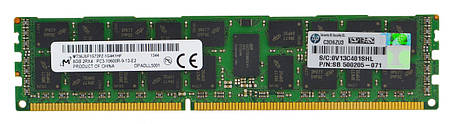 (Б/У) Серверна оперативна пам'ять HP Micron DDR3-1333 8Gb PC3-10600 ECC Registered (500205-071), фото 1