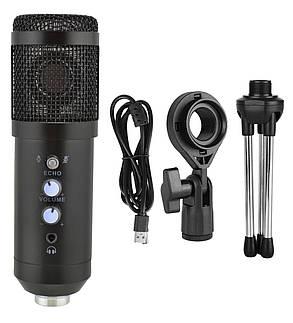 Студийный микрофон Manchez US-31 (USB) с штативом Black, фото 2