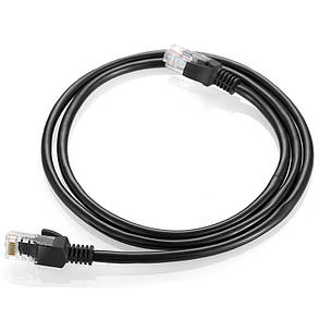 Патчкорд, вита пара для інтернету (LAN кабель) RJ45 CAT5 1 метр Black (6429), фото 1