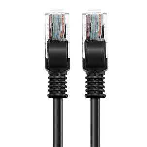 Патчкорд, витая пара для интернета (LAN кабель) RJ45 CAT5 3 метра Black (6431), фото 3