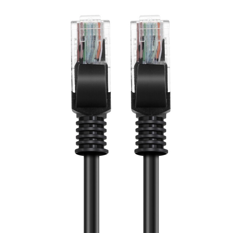 Патчкорд, витая пара для интернета (LAN кабель) RJ45 CAT5 1 метр Black (6429) - фото 2 - id-p1598429686