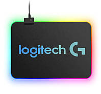 Игровая поверхность (коврик для мыши) Logitech Rasure RS-02 с подветкой RGB (345x255x3мм) (96461)