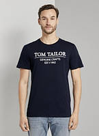 Футболка t-shirt with print 1021229XX1010668 Tom Tailor S Темно-синий