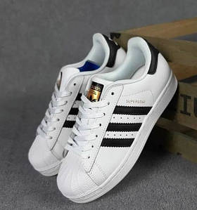 Жіночі і молоді кросівки Adidas Superstar White/Black