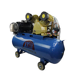 Компресор INTERTOOL PT-0040 (200 л, 10 HP, 7,5 кВт, 380 В, 8 атм, 1050 л/хв, 3 циліндри)