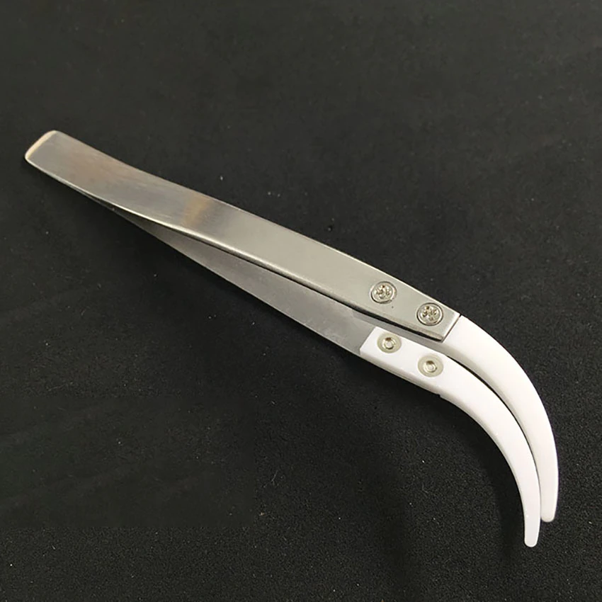 Кераміка Пінцет жароміцний з керамічними наконечниками (закруглений), фото 1