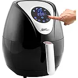 Фритюрниця MEDIASHOP Power Air Fryer M14263, 0,8 кг, 1350 Вт, чорно-срібляста, фото 2