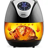 Фритюрниця MEDIASHOP Power Air Fryer M14263, 0,8 кг, 1350 Вт, чорно-срібляста, фото 4