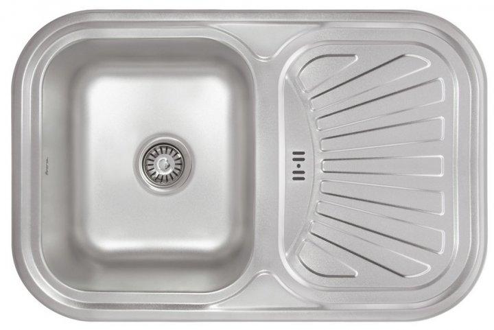 Мийка для кухні з нержавіючої сталі 08 мм Platinum 7549 сатин