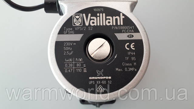 160975 Type VP5/2 S2 GFSHG P/N59866541 PC:EHA RS 230V 50Hz 2.5mF IP44 TF95 Class H Max 0.3Mpa I(A) P(W) 0.38 80 0.47 110 Grundfos UPS XX-60 S2