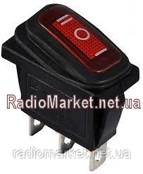 Перемикач  Daier  KCD3-103W RD, ON-ON, 3pin, фото 1