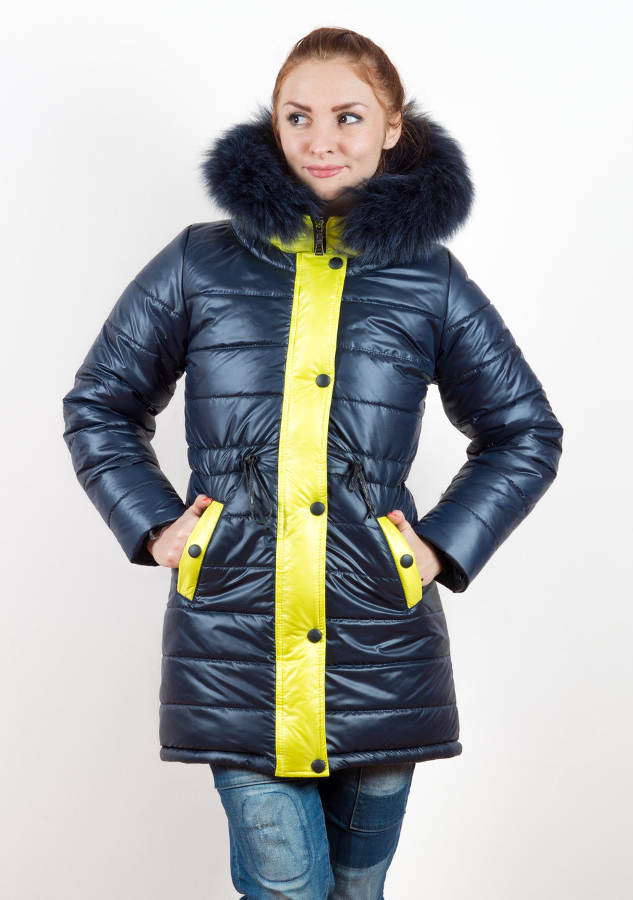 Куртка-парка зимняя для девочки с натуральным мехом (36-44рр) - фото 3 - id-p181279436