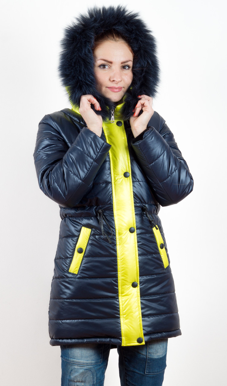Куртка-парка зимняя для девочки с натуральным мехом (36-44рр) - фото 1 - id-p181279436