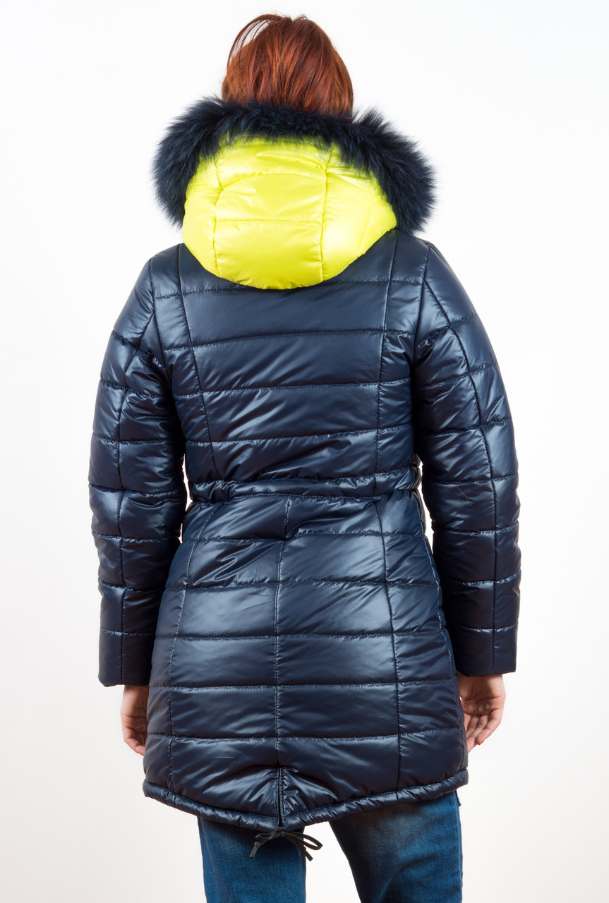 Куртка-парка зимняя для девочки с натуральным мехом (36-44рр) - фото 5 - id-p181279436