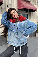 Куртка джинсовая женская теракотовая ААА 140558L