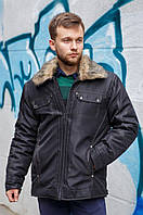 Куртка зимняя мужская черная UGOS 142051L