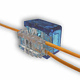 З’єднувач проводів В-тип (двосторонній, 2 дроти 0,4 ... 0,7 мм), синій, фото 3