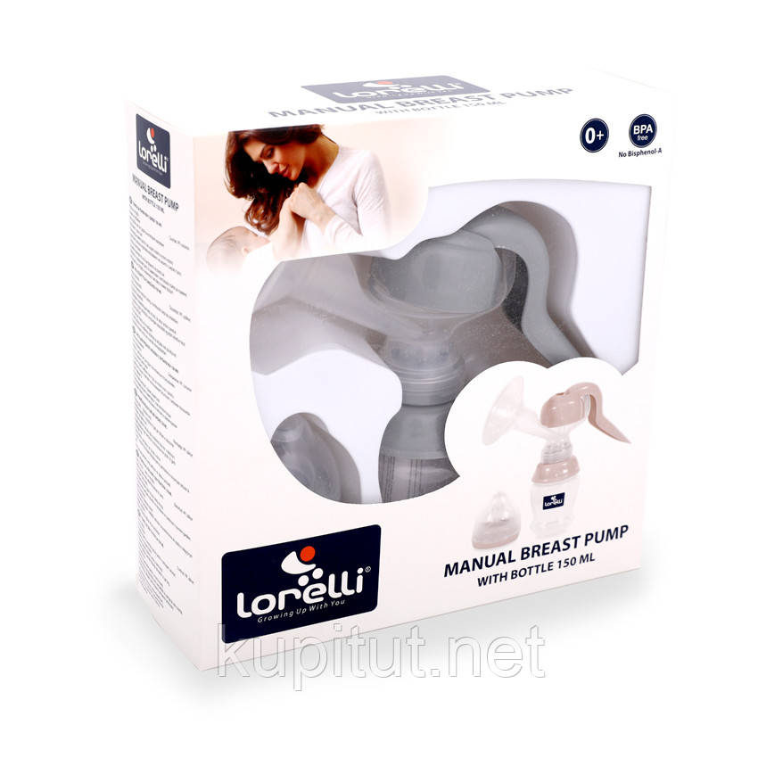 Ручной молокоотсос LORELLI с бутылкой 120 мл Grey