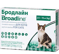 Бродлайн (Broadline) Капли Спот-он против паразитов для кошек 2.5 -7.5 кг, (1 апликатор)