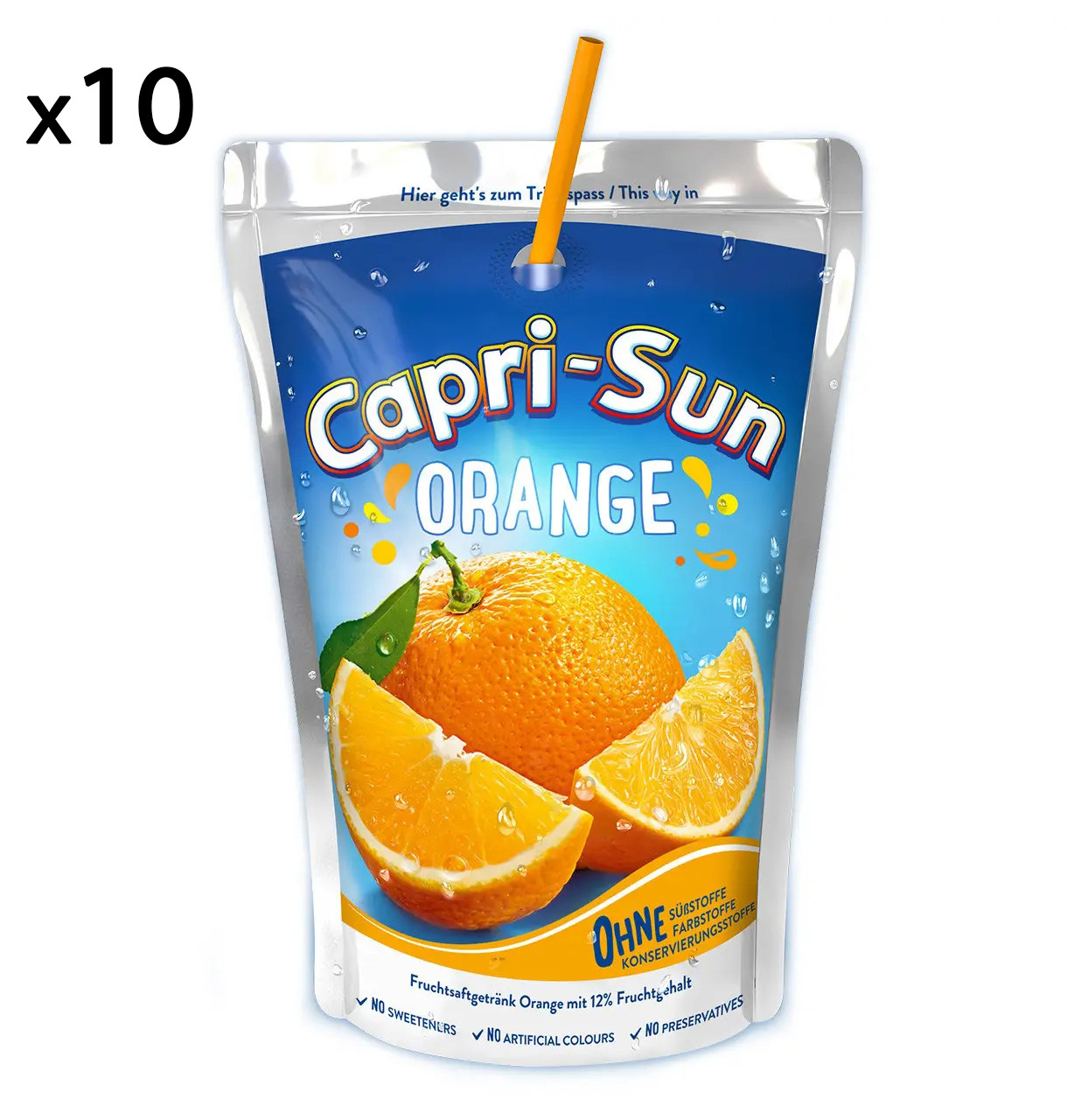 Сік Capri-Sun Orange апельсин, 2 л (10 х 0,2 л) 40 шт/ящ.